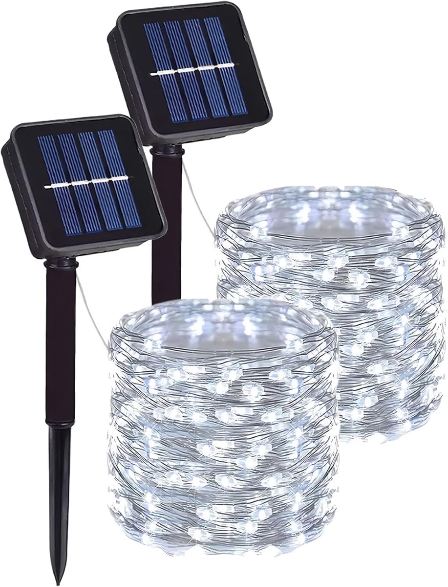 Solar verlichting 40m - 400 LED feestverlichting - koperdraad - ideaal voor tuin of feest - ShopVlot
