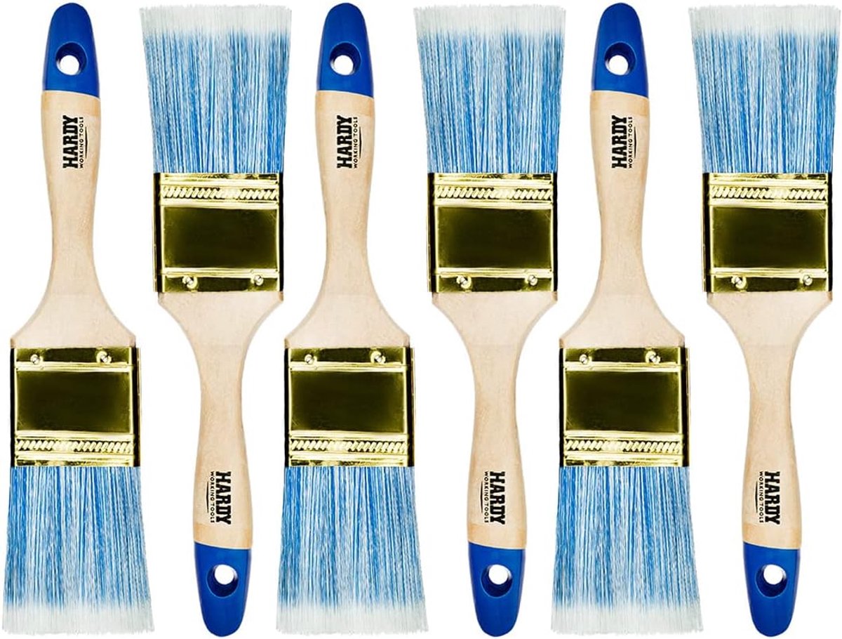 Flatkwast set 50 mm - synthetische haren - voor hout en metaal - ideaal voor muren en plafonds - ShopVlot