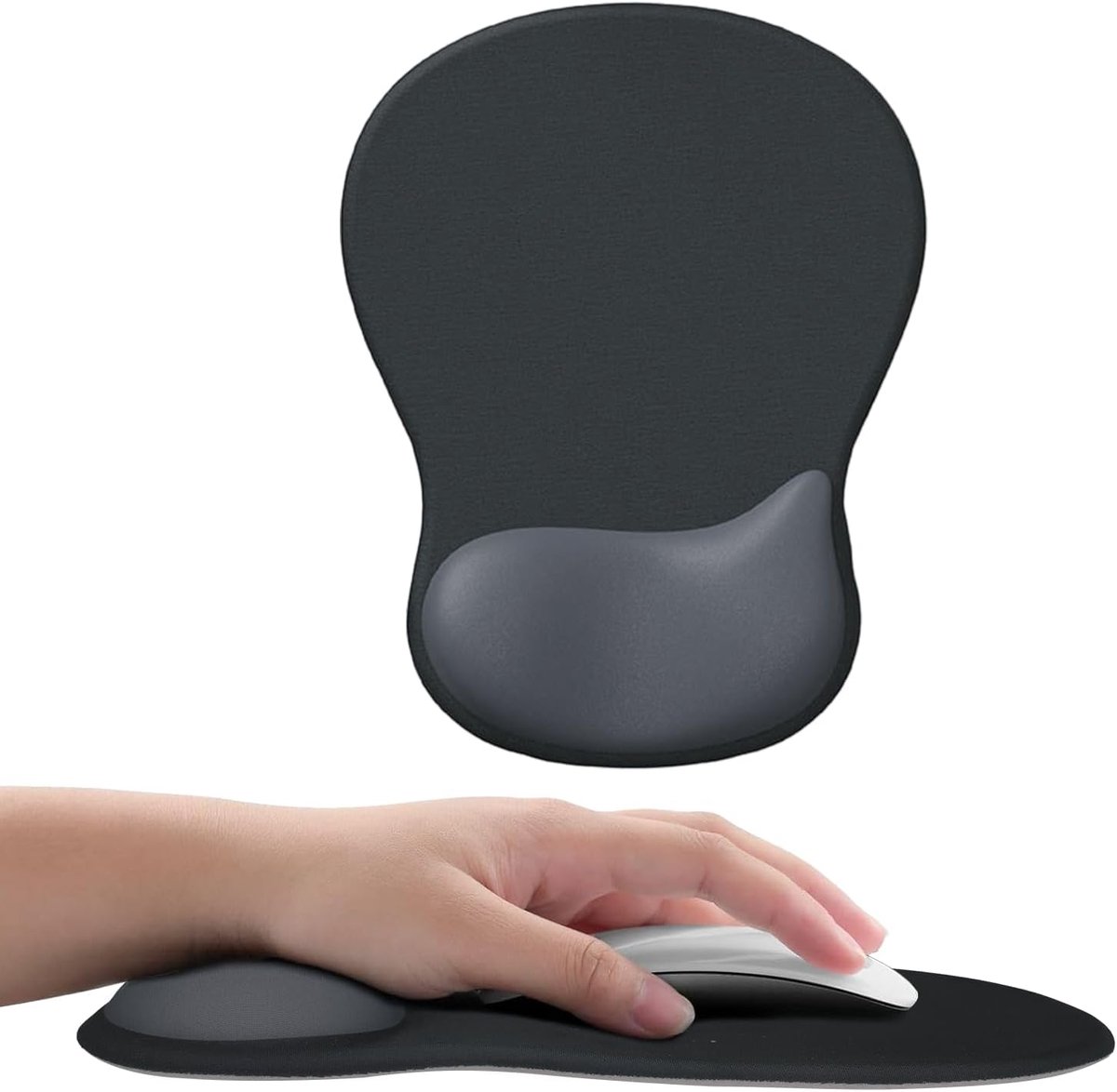 Muismat met polssteun - ergonomisch ontwerp - traagschuim - comfortabel gebruik - ShopVlot