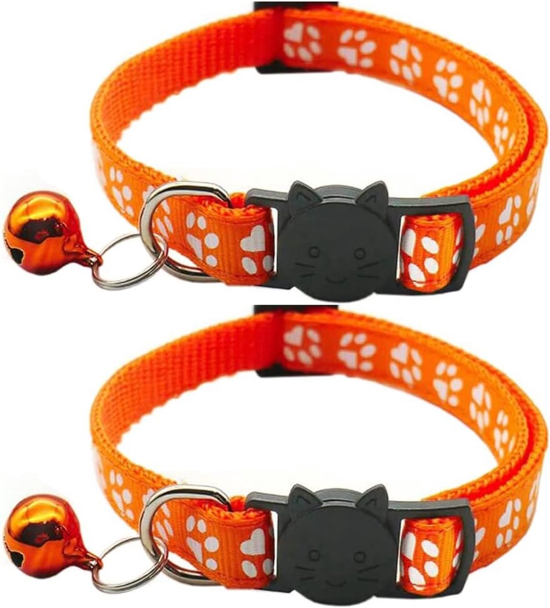 Kat halsbanden set van 2 - snelsluiting - reflecterend - met bel voor veiligheid - ShopVlot