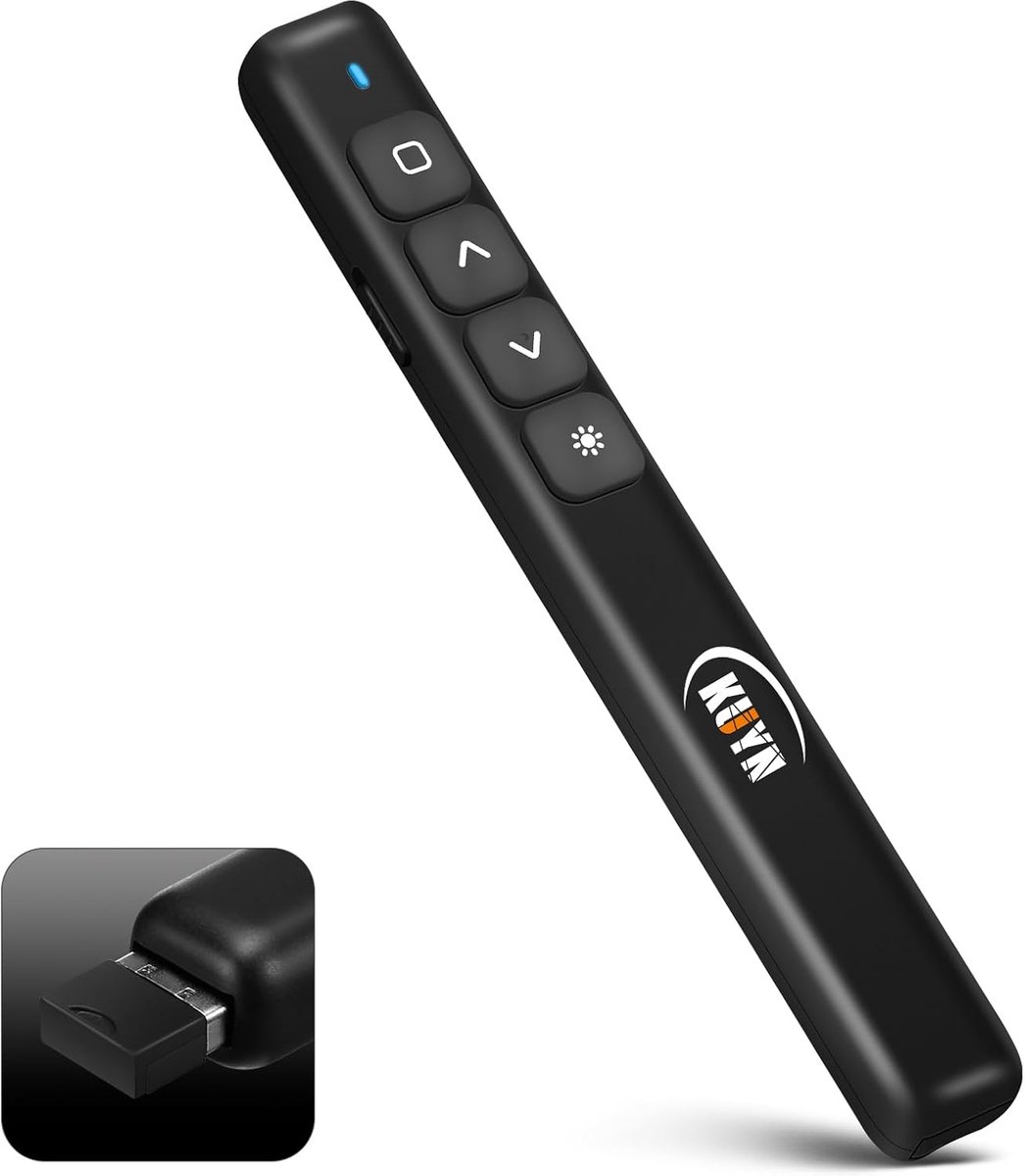 Presentatie clicker draadloos - USB ontvanger - Rode pointer - Perfect voor PowerPoint presentaties - ShopVlot