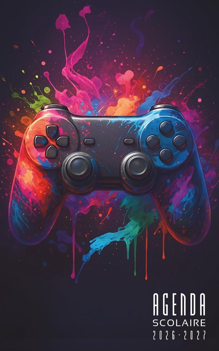 Agenda scolaire 2026 2027 - Planificateur journalier - Gamer design - Perfect voor school en studie - ShopVlot
