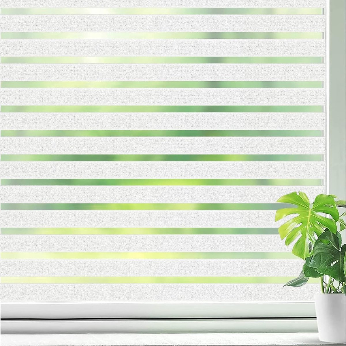 Raamfolie privacy film 75 x 200 cm - niet-klevend - met snijlijnen - beschermt tegen UV-stralen - ShopVlot