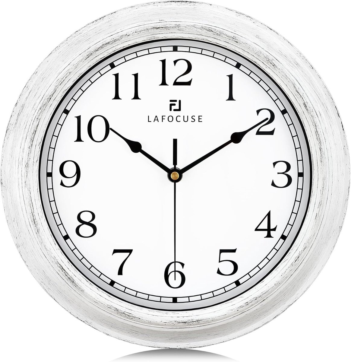 Wandklok 12 Inch - Witte vintage stijl - Stil zonder tikgeluid - Perfect voor keuken en woonkamer - ShopVlot