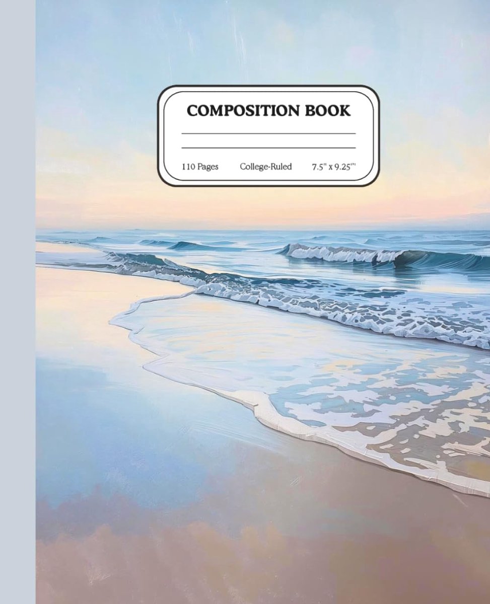 Notitieboek voor ontspanning - Aesthetic dagboek - Zachte golven, vroege ochtend - Voor mindfulness en innerlijke rust - ShopVlot