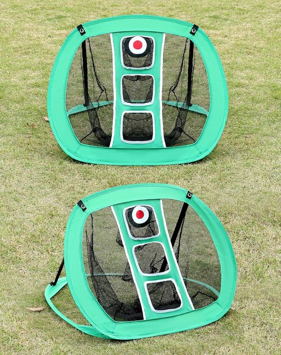 Golf Chipping Net Set - 2 Oefenmatten - 12 Oefenballen & Tees - Pop-Up Oefennet - Voor Short Game Training van GOLF — afbeelding 3