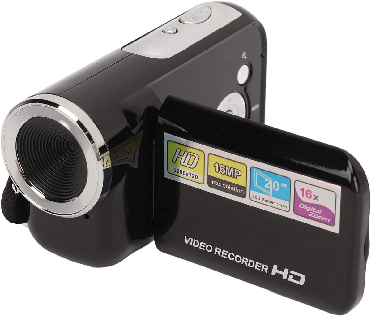Video Camera Camcorder - HD 1080P 16MP - 16x Zoom - Vlogcamera voor kinderen - ShopVlot