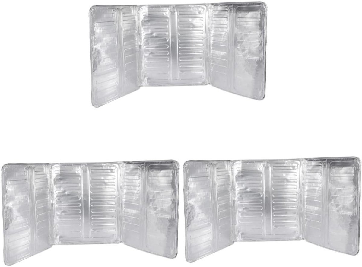 Olie Spatscherm - Fornuis Beschermer - Keuken Schoonhouden - Opvouwbaar Aluminiumfolie - 84 x 325 cm - Zilver