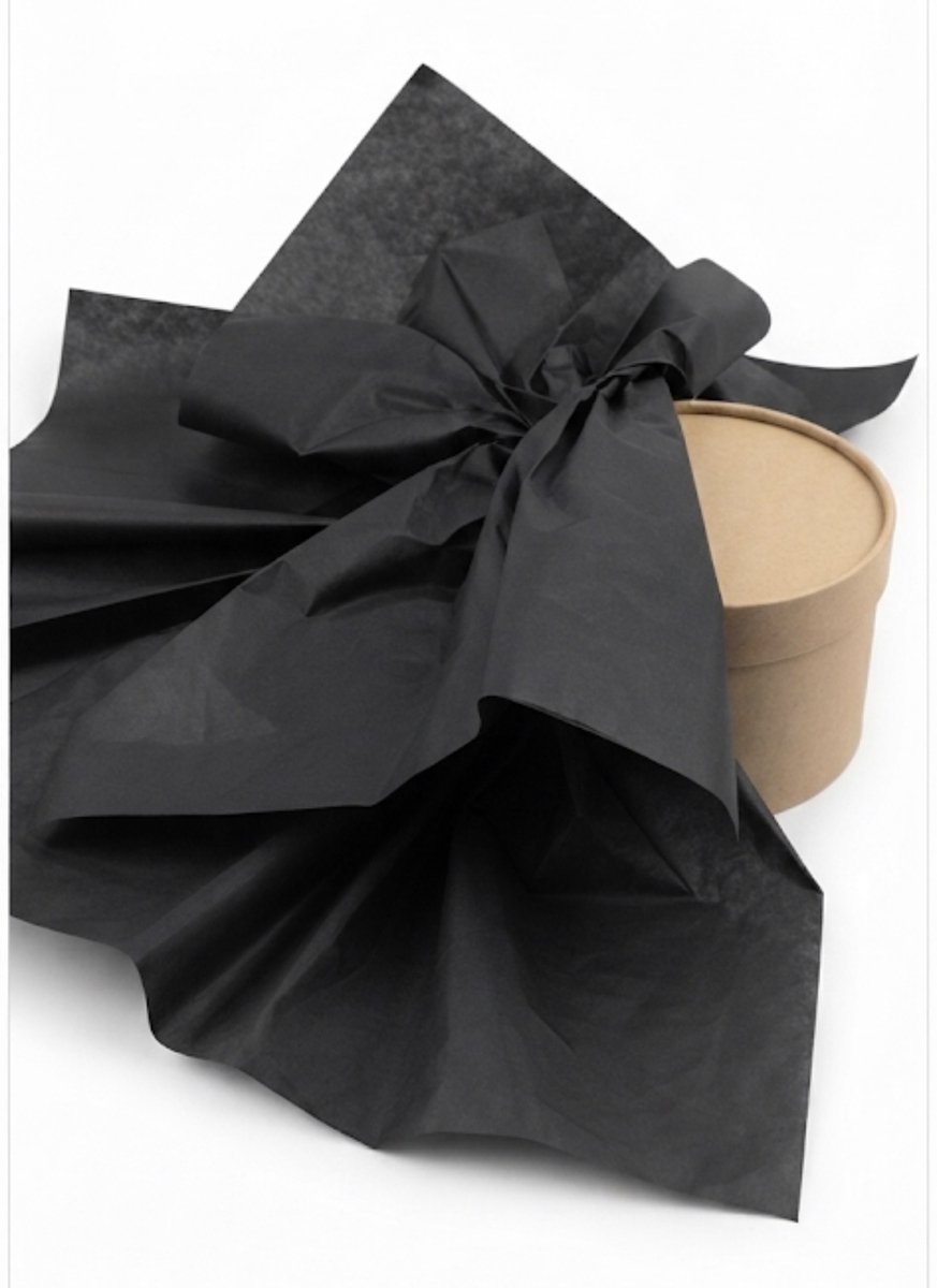 SeaSilk Stijlvol Zwart Vloeipapier - 240 Stuks - 50x75 cm - Premium Zijdepapier voor Cadeaus, Kleding en Webshop Verpakkingen - Grootverpakking