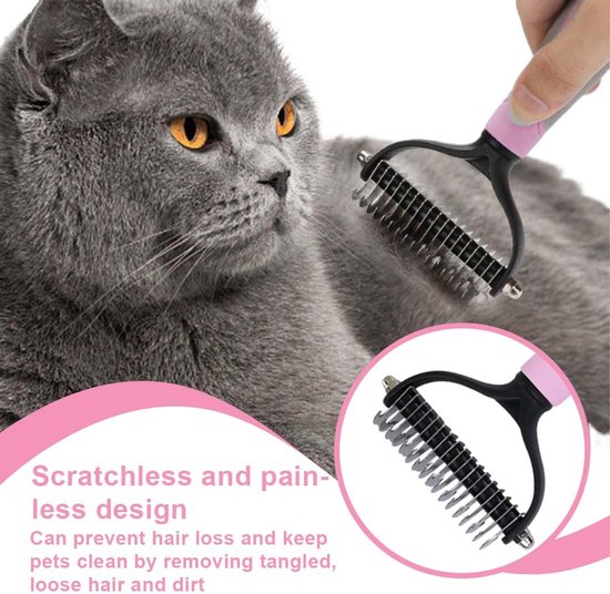 Ondervachtborstel voor honden, hondenborstel, kattenborstel, hondenkam, kattenkam, ondervachtborstel, ondervachtborstel, ondervachtborstel voor lang haar, kort haar — afbeelding 3