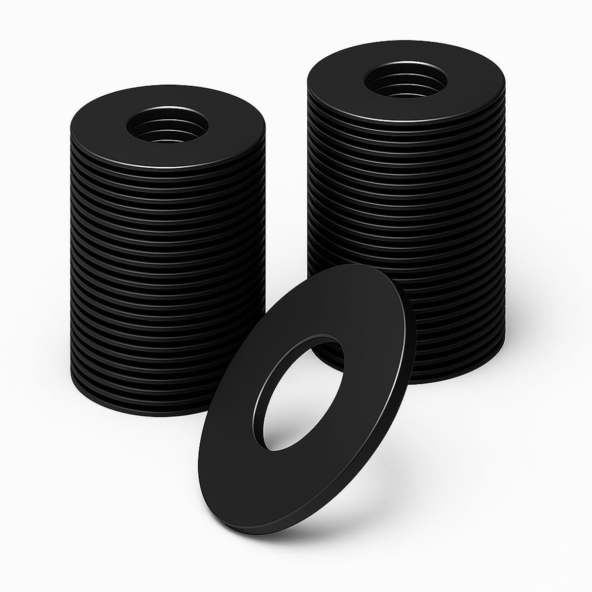 Platte sluitringen M14 x 28mm sluitringen zwart roestvrij staal voor reparaties in huisschroeven, moeren en draadstangen