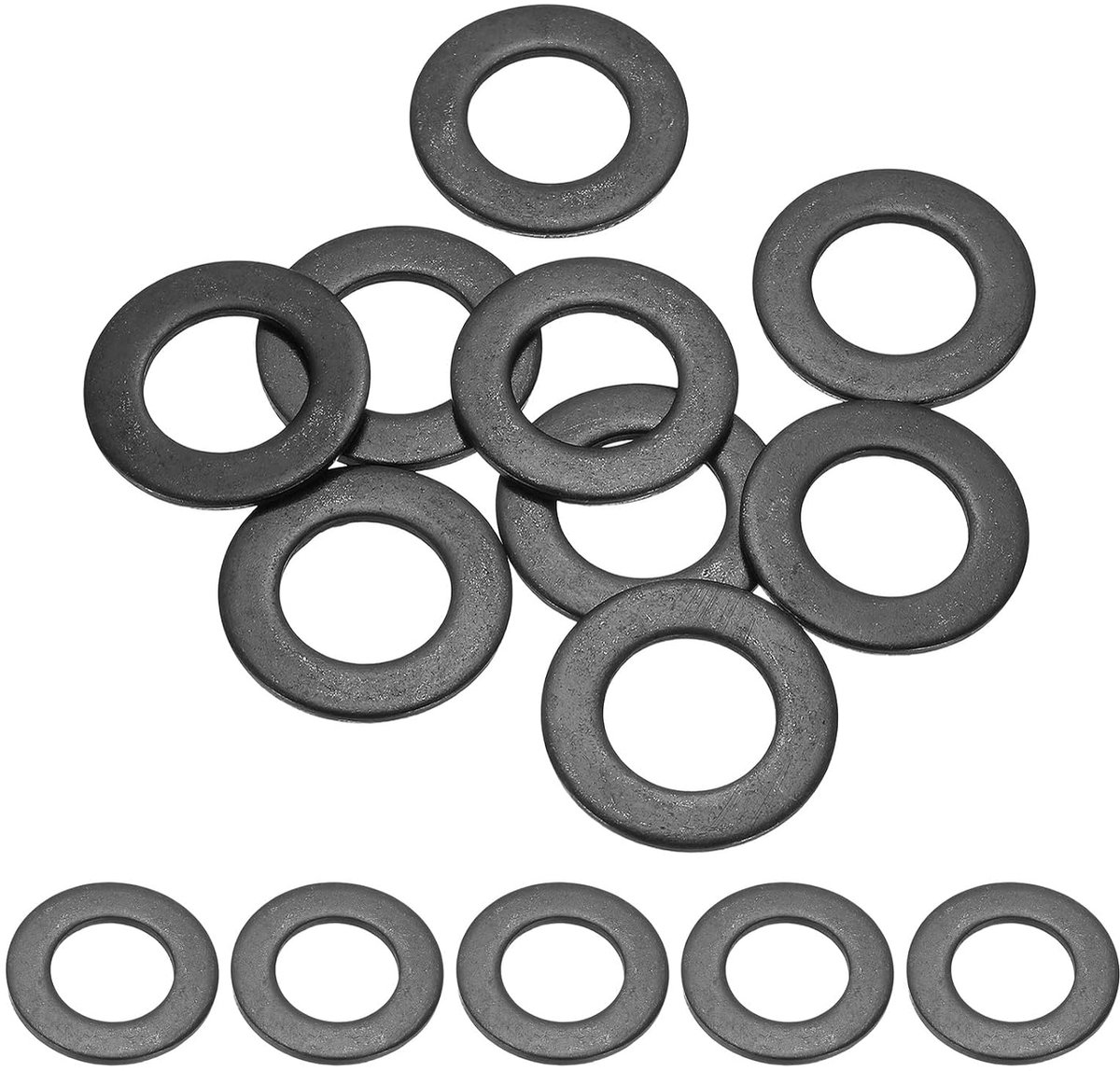 9 stuks M16 roestvrijstalen sluitringen, assortiment metrische platte sluitringen, M16 x 30 x 2 mm, van roestvrij staal 304, voor schroeven bouten voor auto's