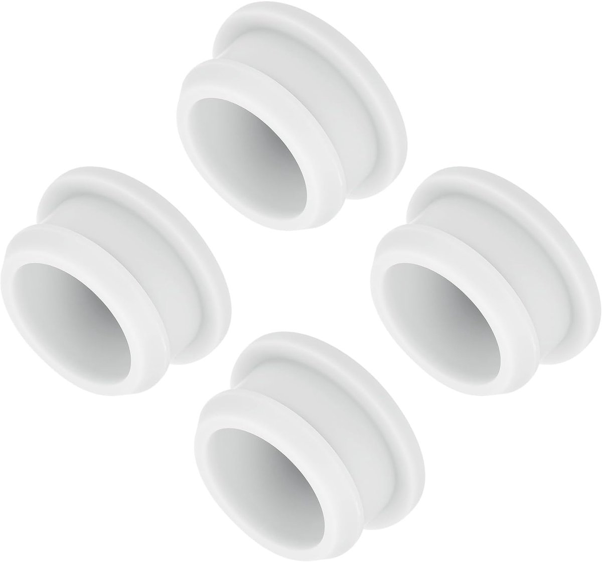 Siliconen stop voor gaten, 4 stuks, rond, met draad voor rubberen bescherming, waterdicht, voor laboratorium, diameter 25 mm, wit