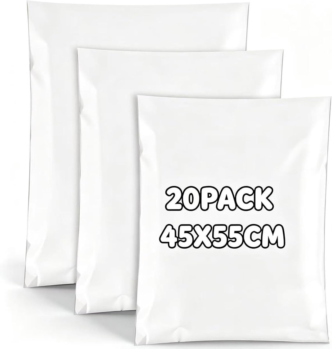 20 stuks XL verpakkingszakken, 45 x 55 cm, waterdichte verzendtassen, ondoorzichtige verzendtassen, posttassen, pakkettassen, plastic verpakkingszakken voor online winkels en winkels