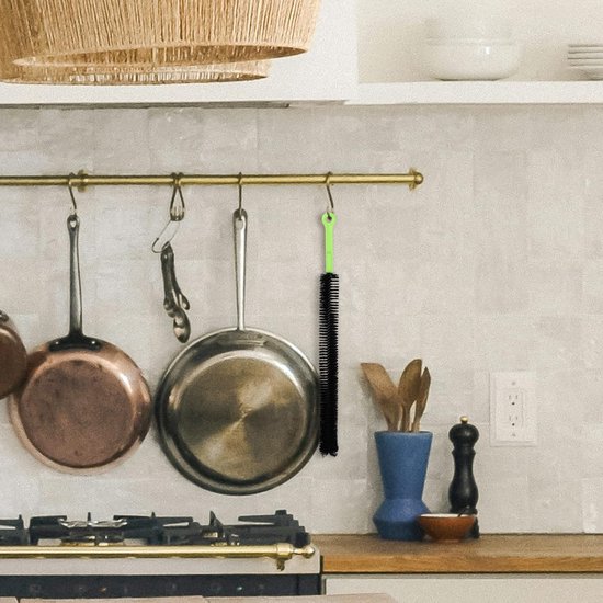 Afvoerborstel, Badkamer Gootsteen Afvoerontstopper Nylon Roestvrij Staal Lange Pijpreinigers 43,5cm Gootsteen Reinigingsborstel Flexibele Lange Reinigingsborstel voor Toilet Vloerafvoer — afbeelding 3