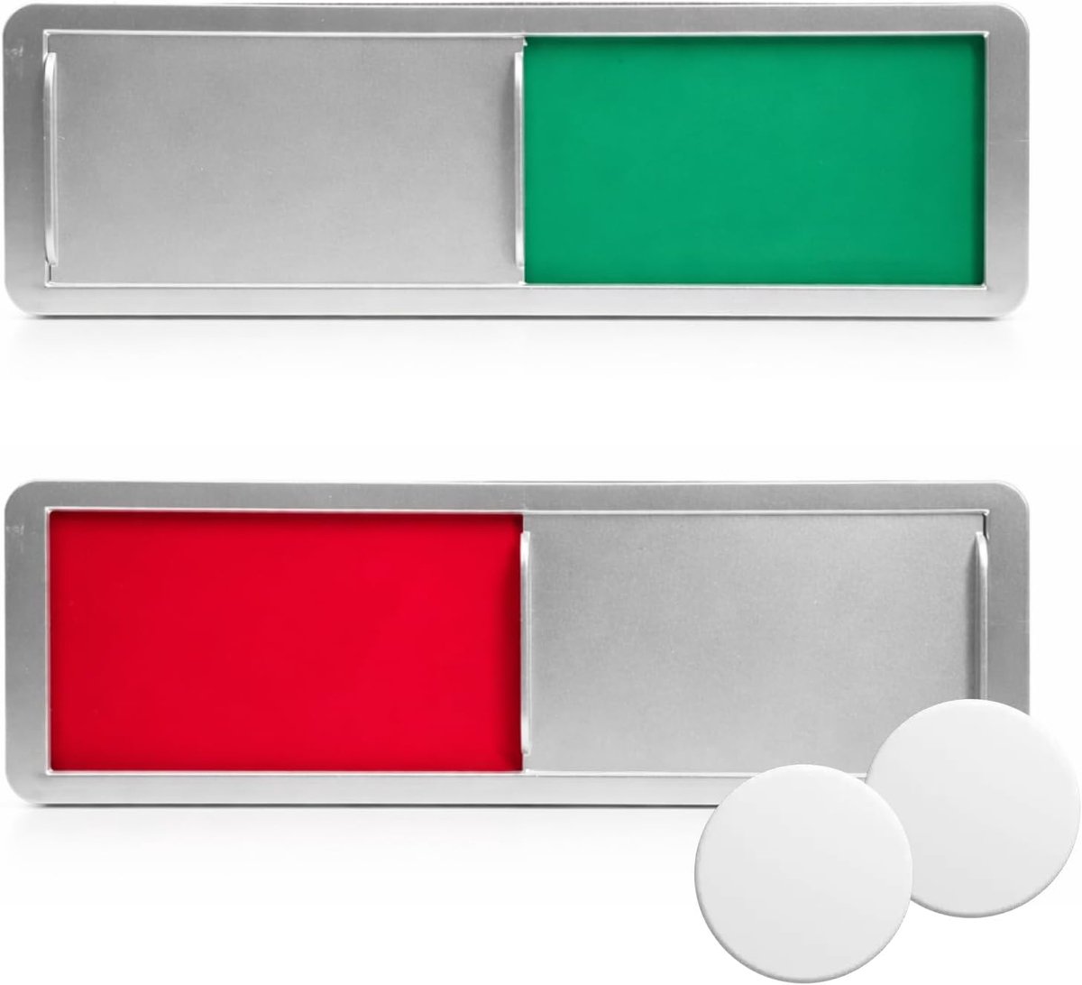 Bord en "Niet storen", deurplaat met schuif, beschikbaarheidsindicator in rood en groen, eenvoudige installatie, duurzaam materiaal, afmetingen 17,7 x 5,2 cm