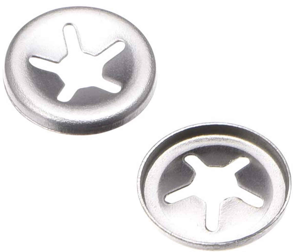 Sourcing map 50 verpakking Starlock sluitringen M10x20 interne tandclips bevestigingsset M4x12,Stainless Steel