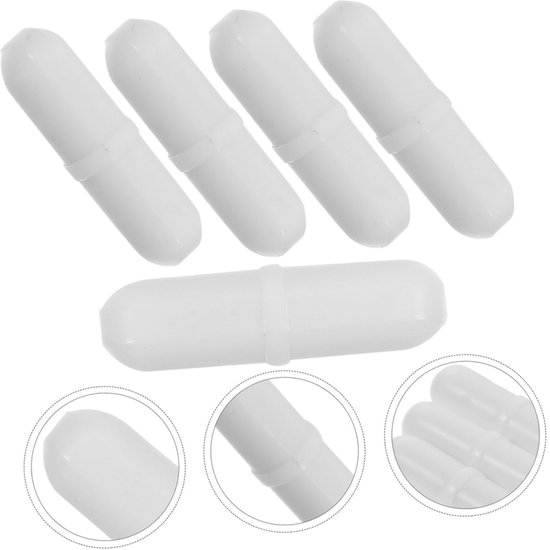 Magnetische Roerstaaf - Mengstaafjes Set - Laboratorium Onderzoek - PTFE Materiaal - 5 Stuks - Wit — afbeelding 2