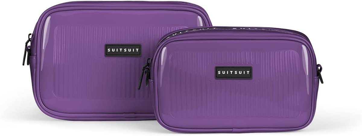toilettas set - groter en kleiner - dewberry - unieke uitstraling voor onderweg - SnelShoppen