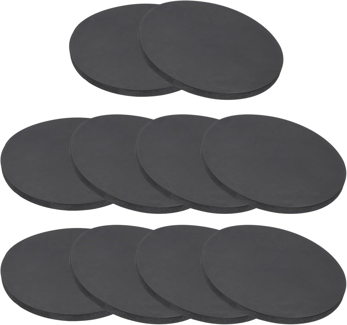 Rubber massieve schijven ringen, 10 stuks 100 mm ID x 6 mm dikke rubberen ronde pakking pad bussen spacer ring voor doe-het-zelf pakking ambacht, zwart