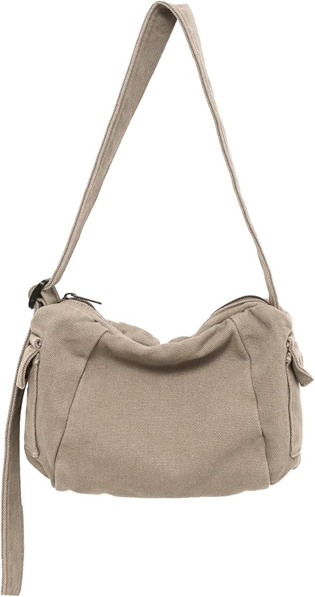 Dames schoudertas heren schoudertas canvas vrije tijd crossbody tas voor dagelijks gebruik en reizen