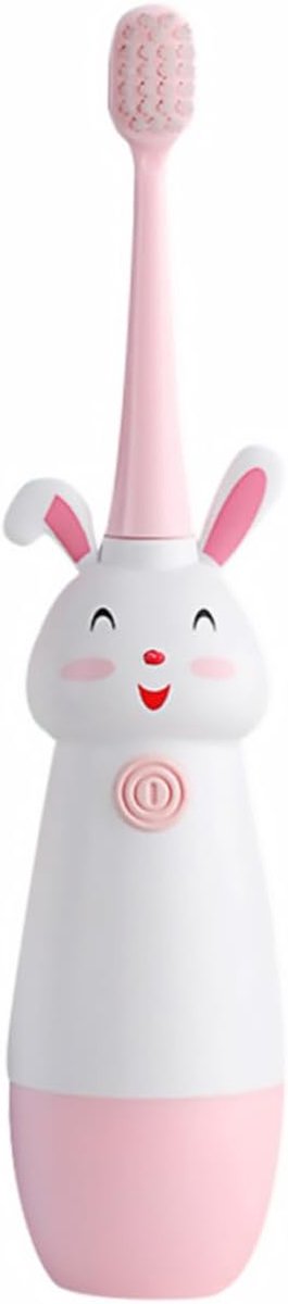 Elektrische Tandenborstel Kinderen - Baby Tandenborstel Cartoon - Tanden Poetsen - Zachte Haren Antislip Grip - 15.5 cm - Roze