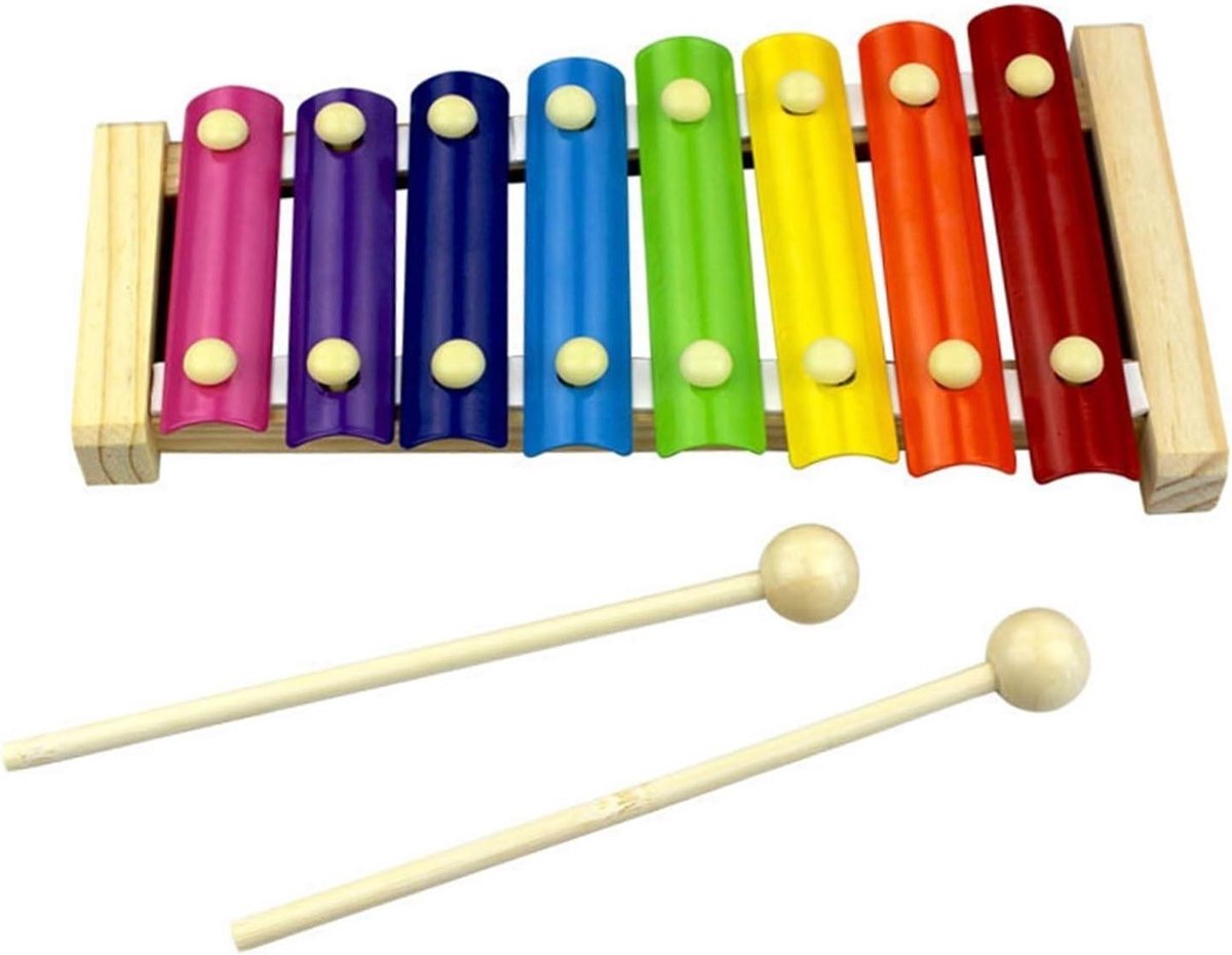 Houten Xylofoon - Slagwerk Instrument - Muziek Leren Spelen - Acht Tonen - 24 cm - Niet gespecificeerd