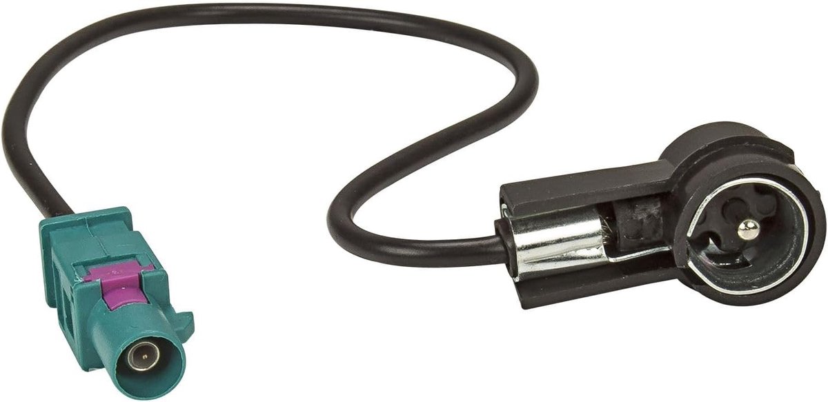 Tomzz Audio 1500-031 Fakra (M) Antenne Adapter Plug naar ISO (M) Plug compatibel met Audi BMW Citroen Dacia Fiat Opel Peugeot Renault Seat Skoda VW