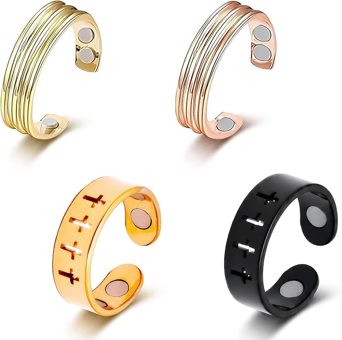 Ringen, magnetische menopauze ringen, magnetische anti-stressringen, magnetische veldtherapie, helpt de slaapkwaliteit te verbeteren en de hormonale balans te reguleren