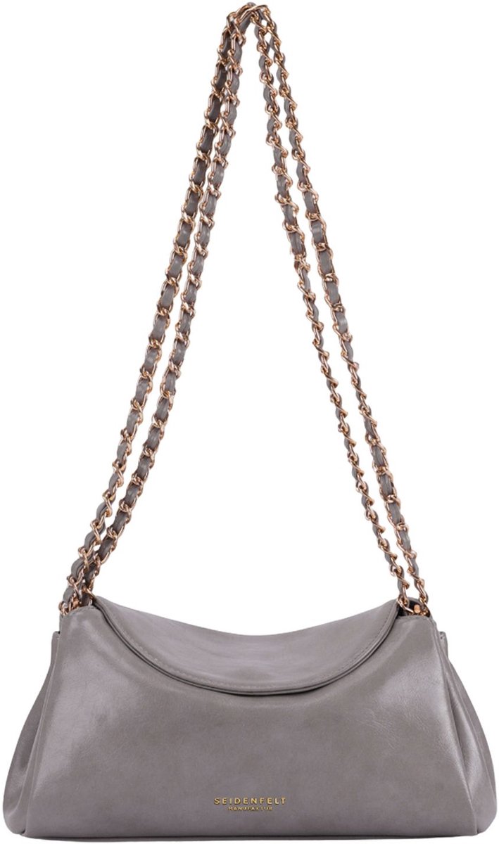 SEIDENFELT MANUFAKTUR schoudertas Loimaa Shoulderbag Light Grey grijs