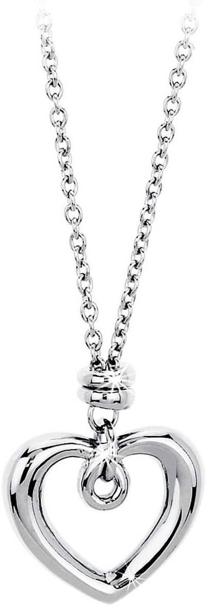 2Jewels Wi Liefde collectie RVS Ketting met hart bedeltje RVS 316L Ketting