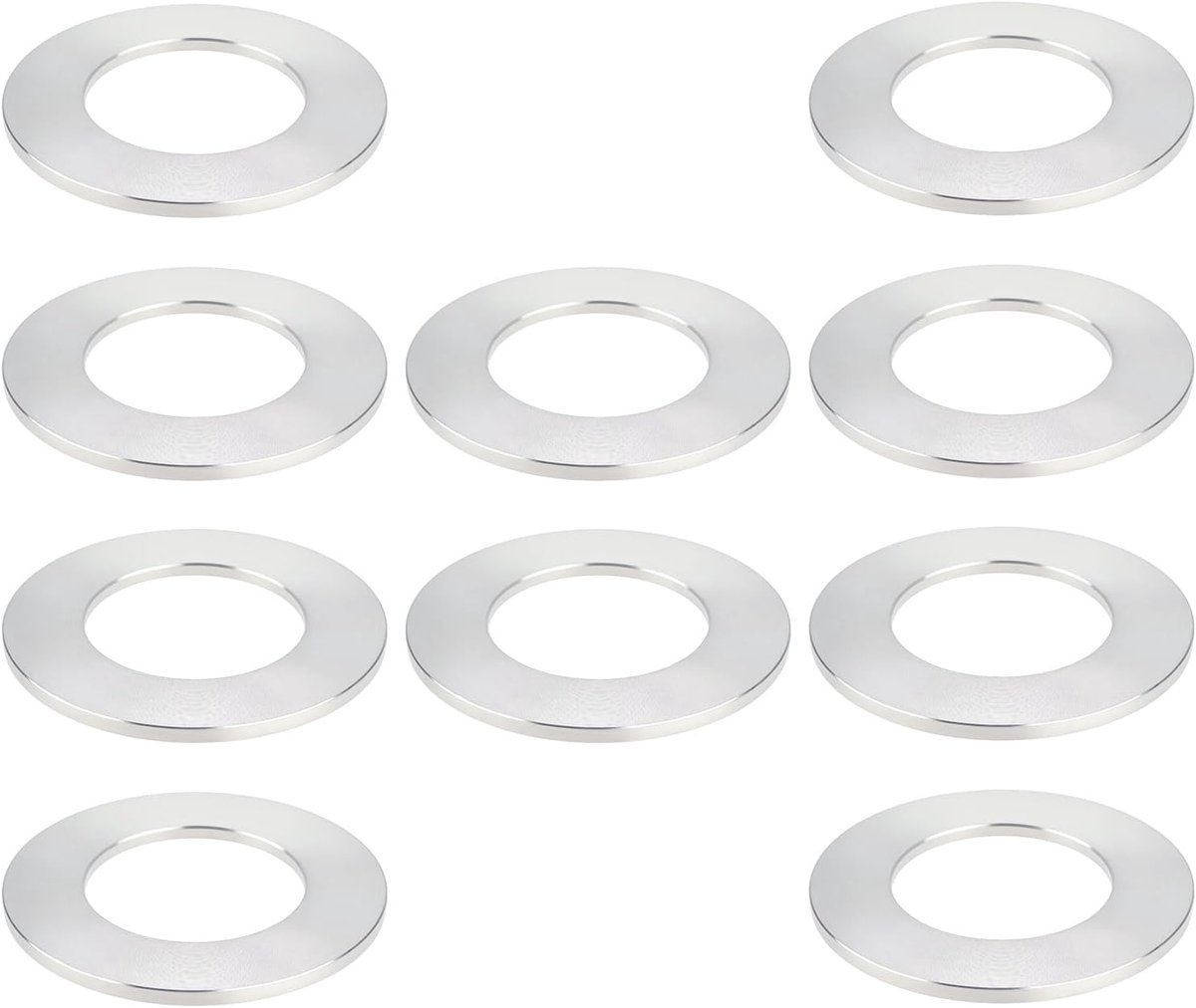 10Pcs Keukenkraan Grote Base Flat Washer Aluminium Pijp Pakking voor Waterleidingen Zilver 70x40x3mm