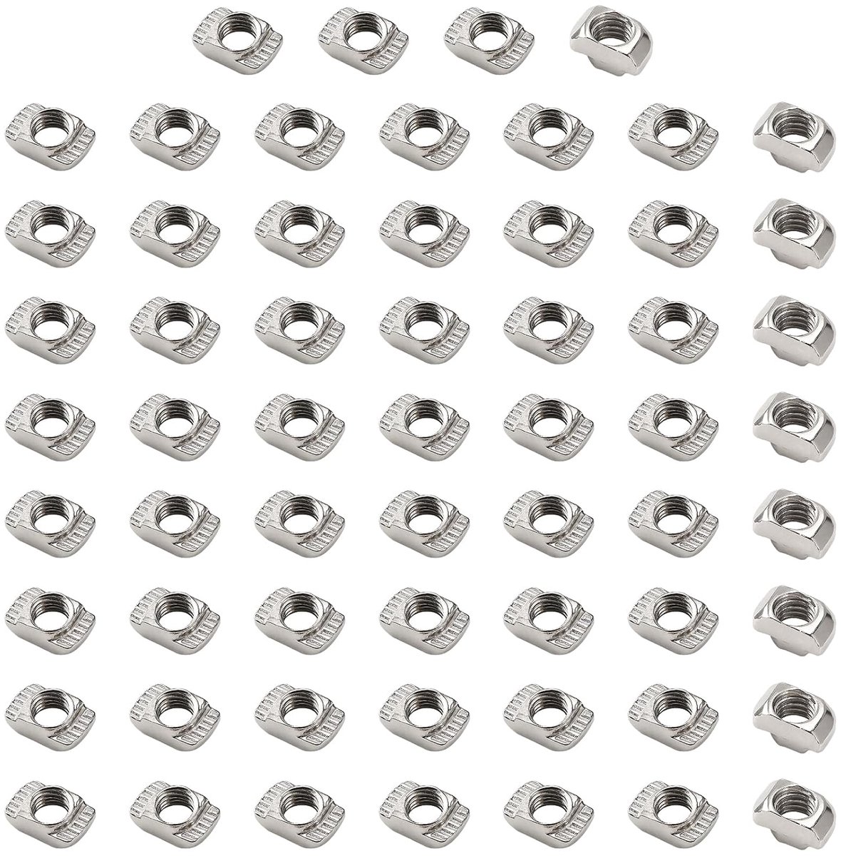60 Stuks 20-Serie M5 Schuifmoer met T-sleuf, Hamerkop T-Moeren, voor Geëxtrudeerde Aluminium Rails Uit de 20-Serie