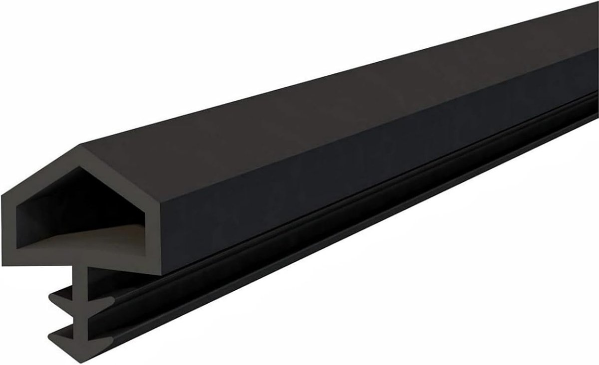 4 mm deurafdichting, rubberen afdichtingstape, tochtstopper voor deuren, kan op maat worden gesneden, effectieve windbescherming, geluidsisolatie, warmte, kou, insecten (zwart)