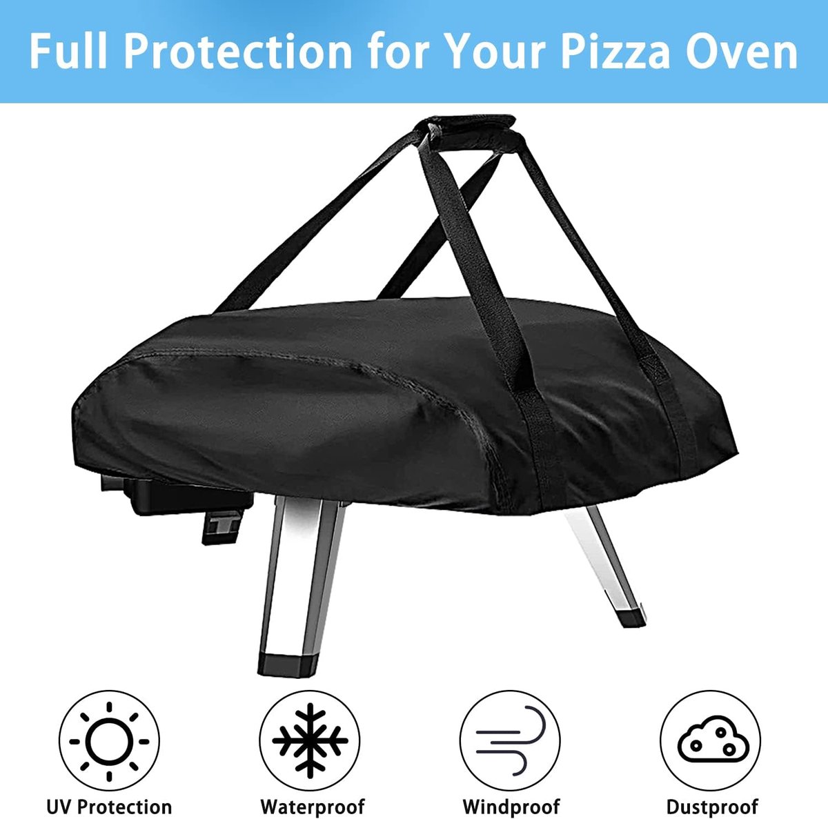 Afdekking voor Ooni Koda 12,420D waterdicht weerbestendig Oxford-stof pizzaoven draagtas pizza oven accessoires – foto 5