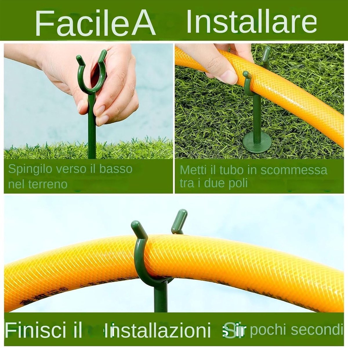Slanggeleider - Tuinslanghouder - Georganiseerde Tuin - Weerbestendig Materiaal - 19 cm - Groen – foto 6