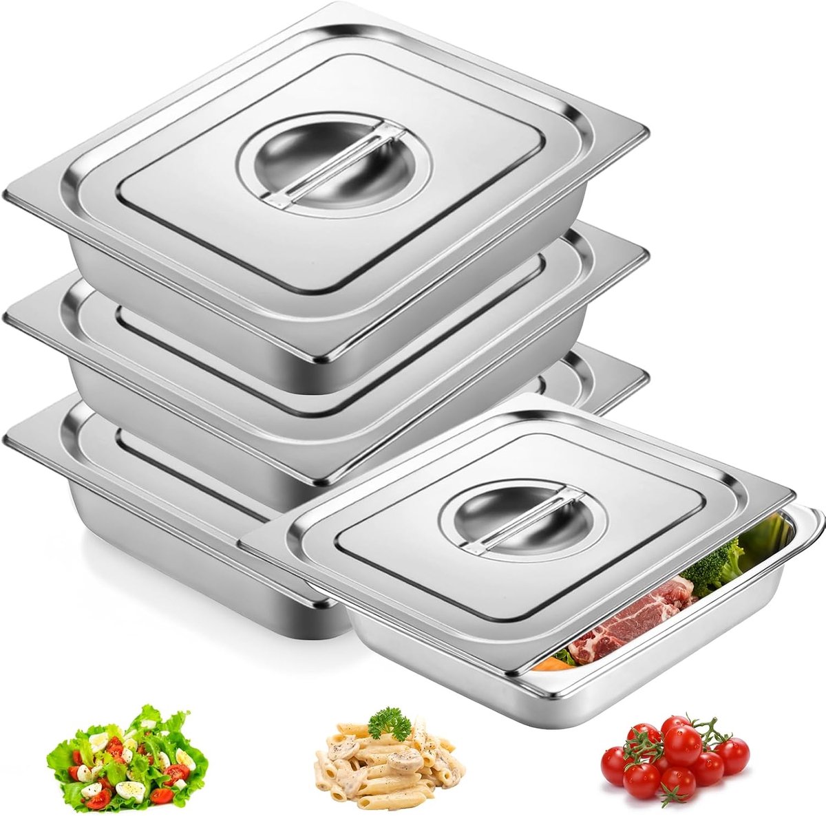 Bakplaat 32.5 x 26.5 cm - RVS met deksel - Duurzaam en veelzijdig - Ideaal voor vis en taarten - ShopVlot
