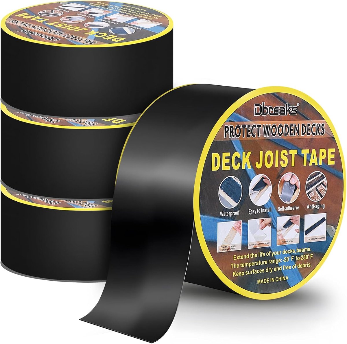 Waterdichte Butyl Tape 5cm x 15m - Bitumen Sealing Tape - Sterke hechting - Bescherming van hout - ShopVlot