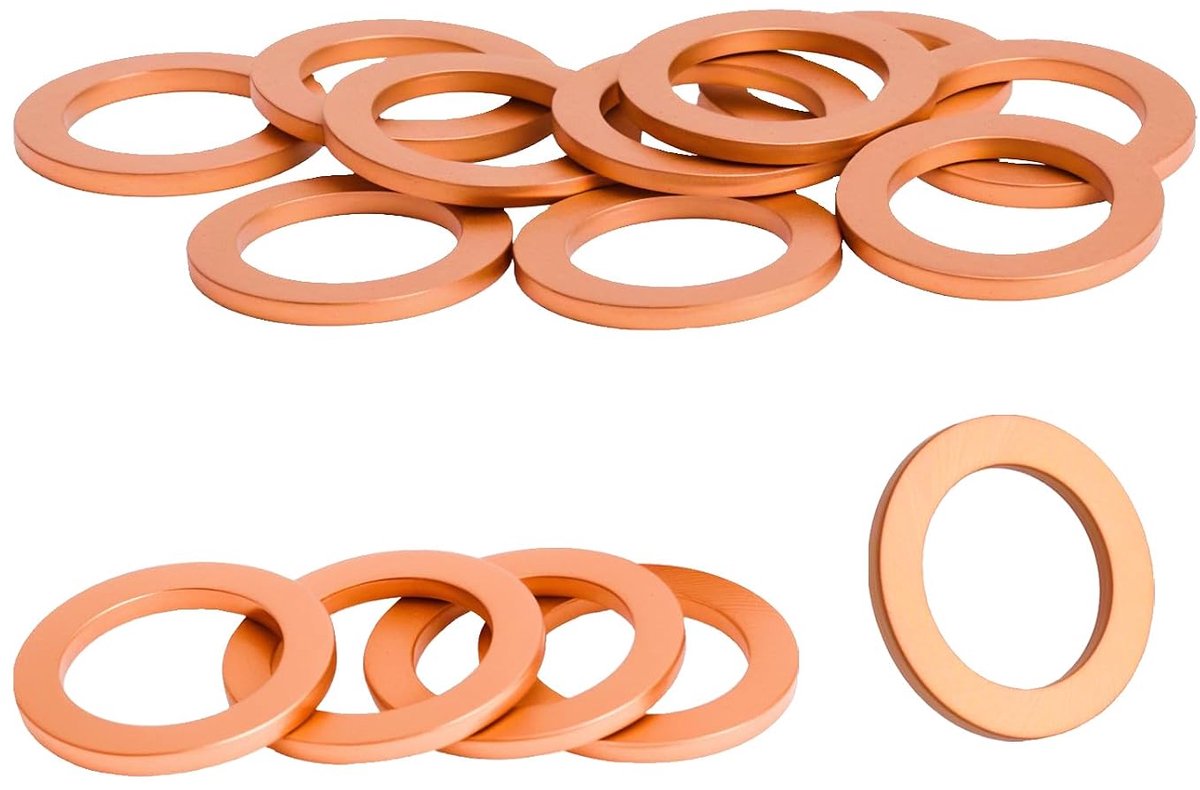 Koperen afdichtingen M12 x 18 x 0.3 cm - massief koper - betrouwbare afdichting - ideaal voor motoronderhoud - ShopVlot