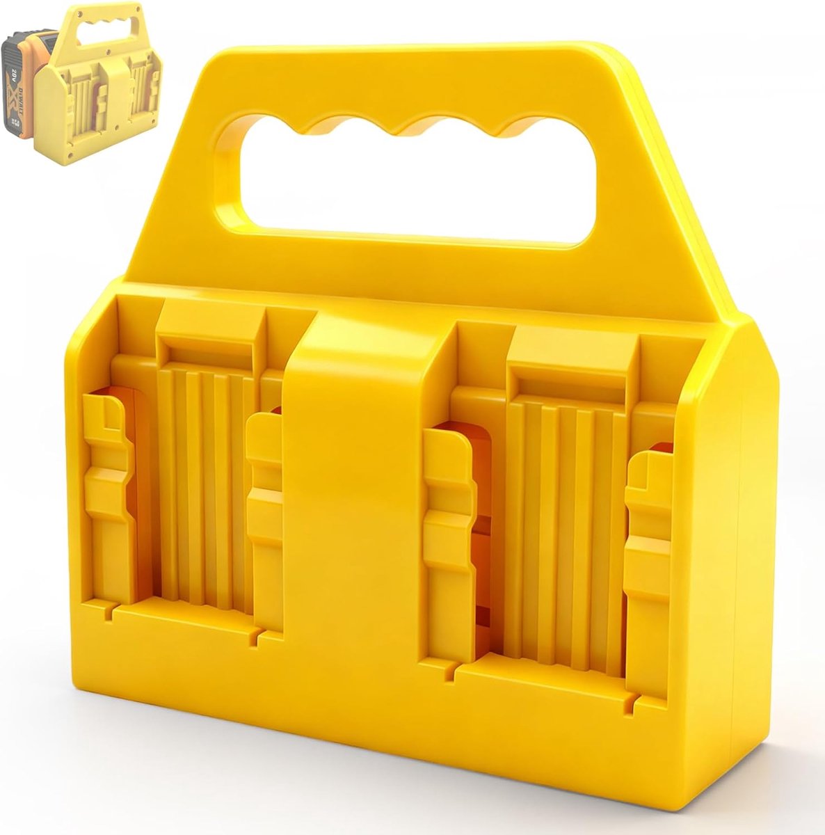 Batterijhouder 4-Weg - Geschikt voor Dewalt 18V-60V - Wandmontage - Ruimtebesparend en veilig - ShopVlot