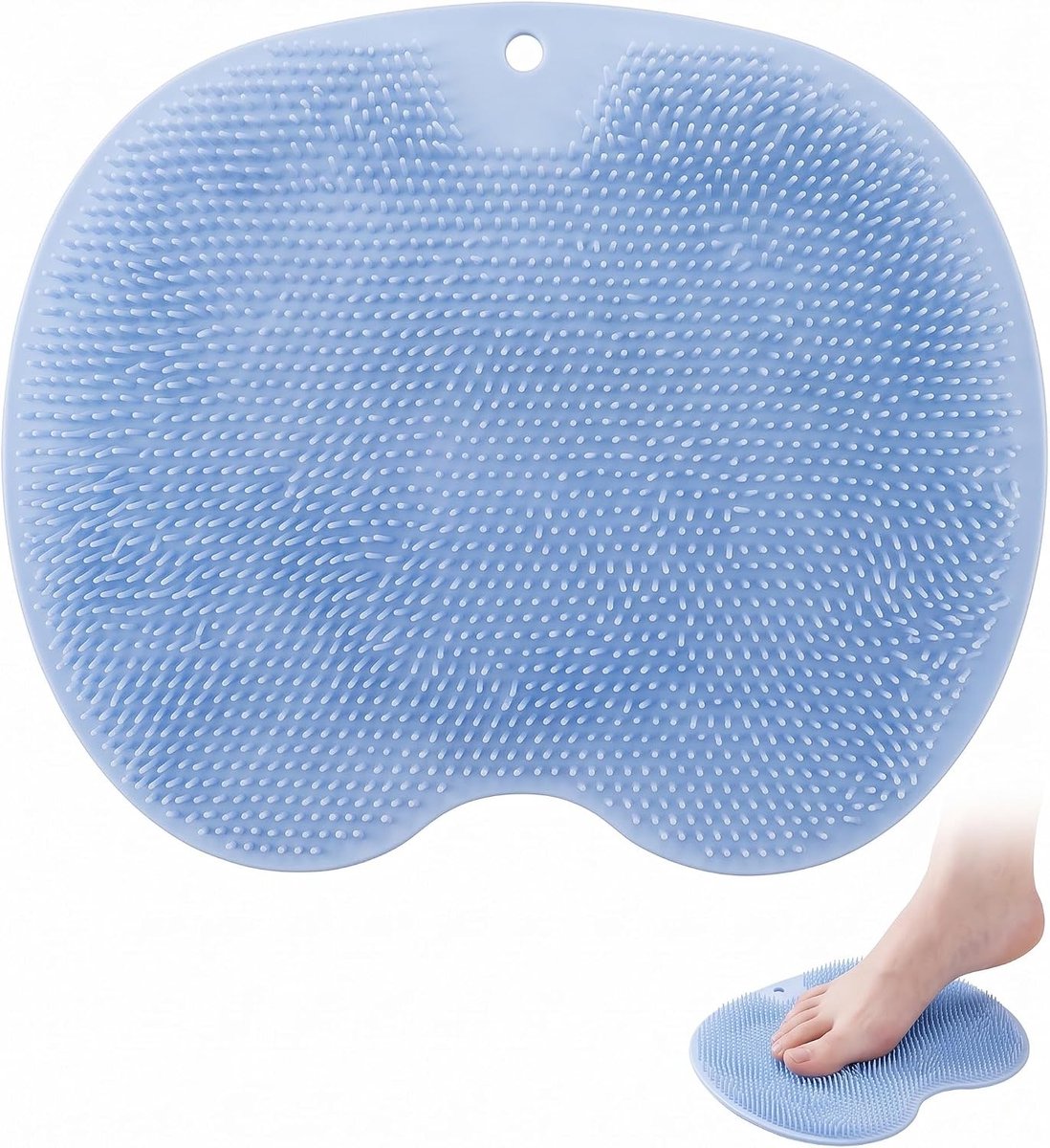 Doucheborstelmat - 1 stuk - siliconen borstelharen - ontspannende massage voor voeten en rug - ShopVlot