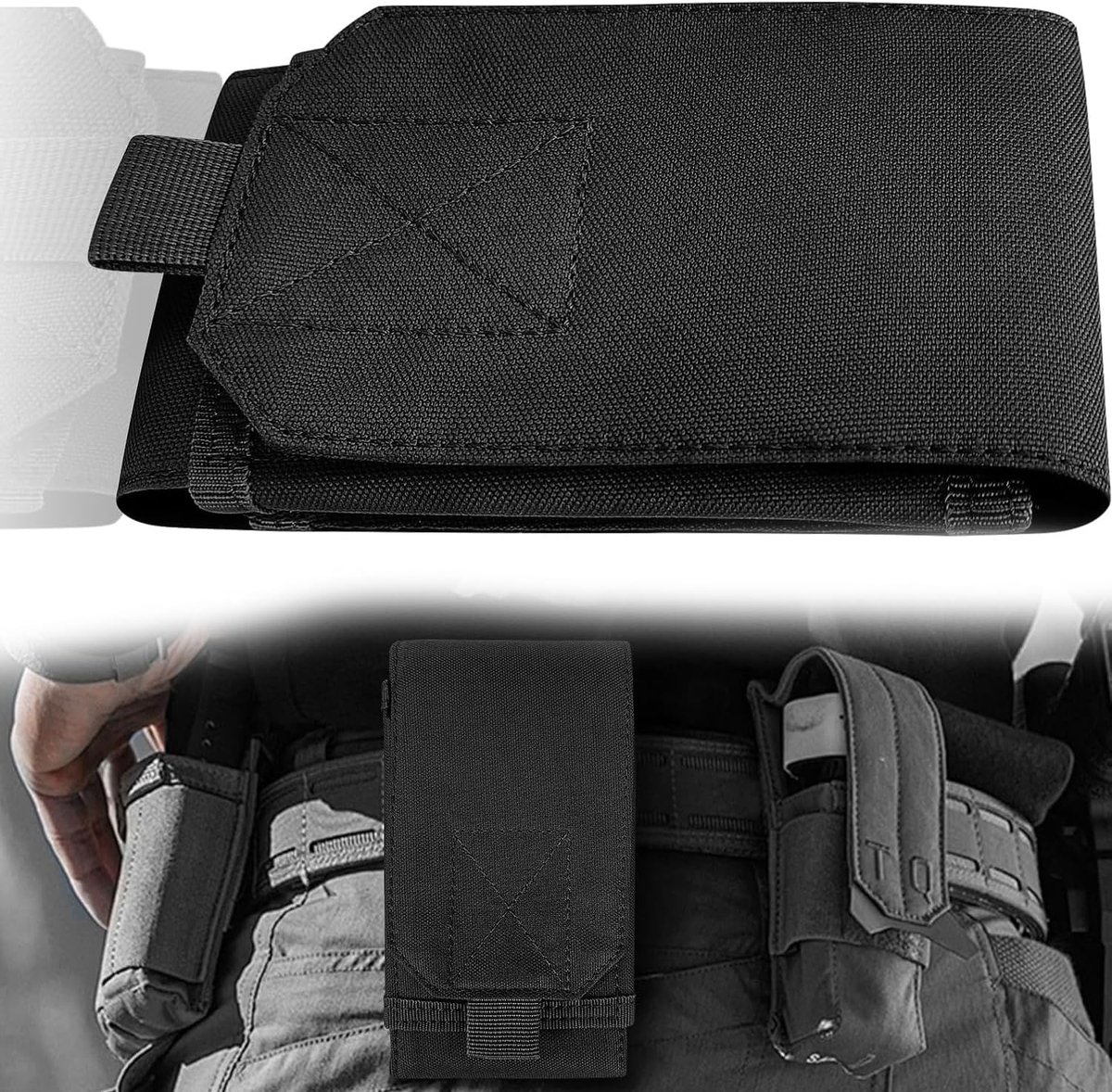 Mobiel toont 6,7 inch - Nylon holster - Molle pouches - Ideaal voor outdoor activiteiten - ShopVlot