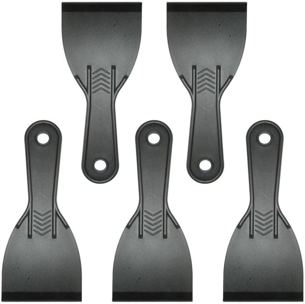 Plastic spatula scraper set 5 stuks - hoogwaardig PC kunststof - gebruiksvriendelijk - ShopVlot