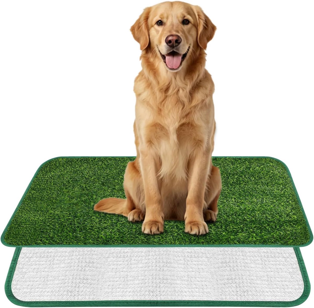 Hondentoilet 80 x 100 cm - herbruikbaar kunstgras - uitstekende drainage - ideaal voor binnenshuis - ShopVlot