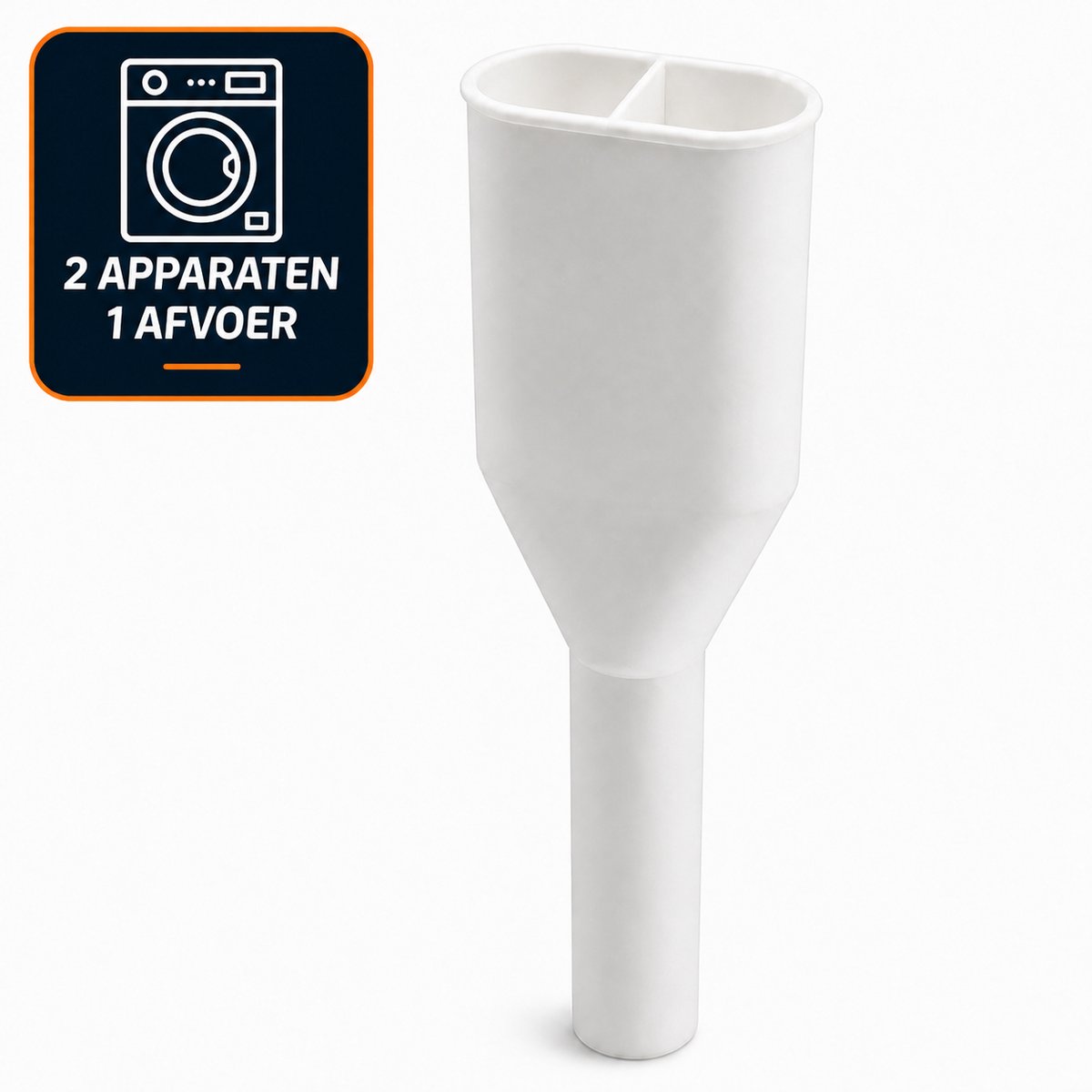 DEGG® Duo Afvoerpijp – Wasmachine en Droger op 1 Afvoer – Wit – Splitter