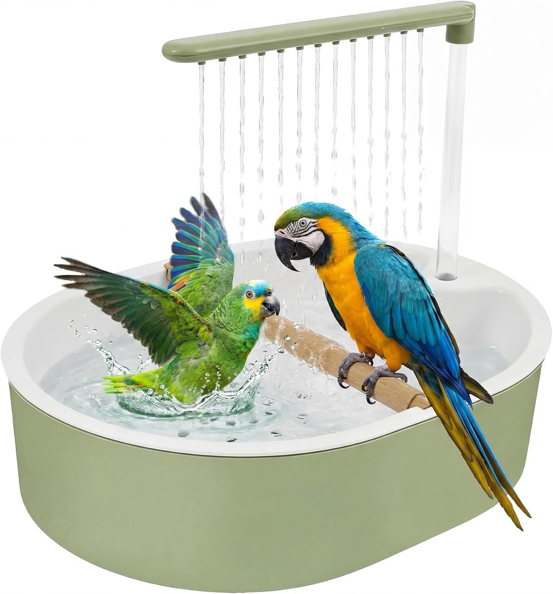 Automatische vogelbad 31,8 x 11 x 25 cm - spuitwater systeem - eenvoudig schoon te maken - ideaal voor binnenkooien - ShopVlot