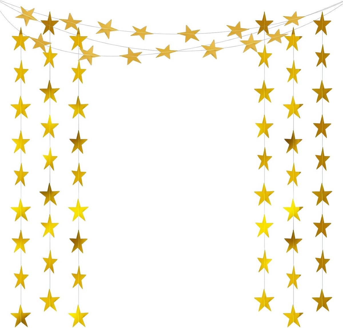 Slinger Decoraties Gouden Sterren - 264 Stuks - Dubbelzijdig - Perfect voor Feestelijke Decoratie - ShopVlot