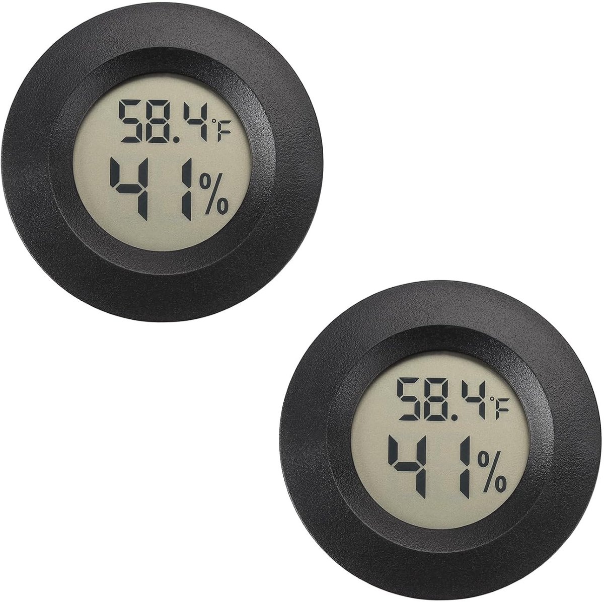 Mini Hygrometer Thermometer Digitale Hygrometer Luchtbevochtiger Binnen/Buiten Luchtbevochtiger Reptielen Thermometer Kas Tuin Kelder Fahrenheit (℉) / Celsius (℃) Set van 2