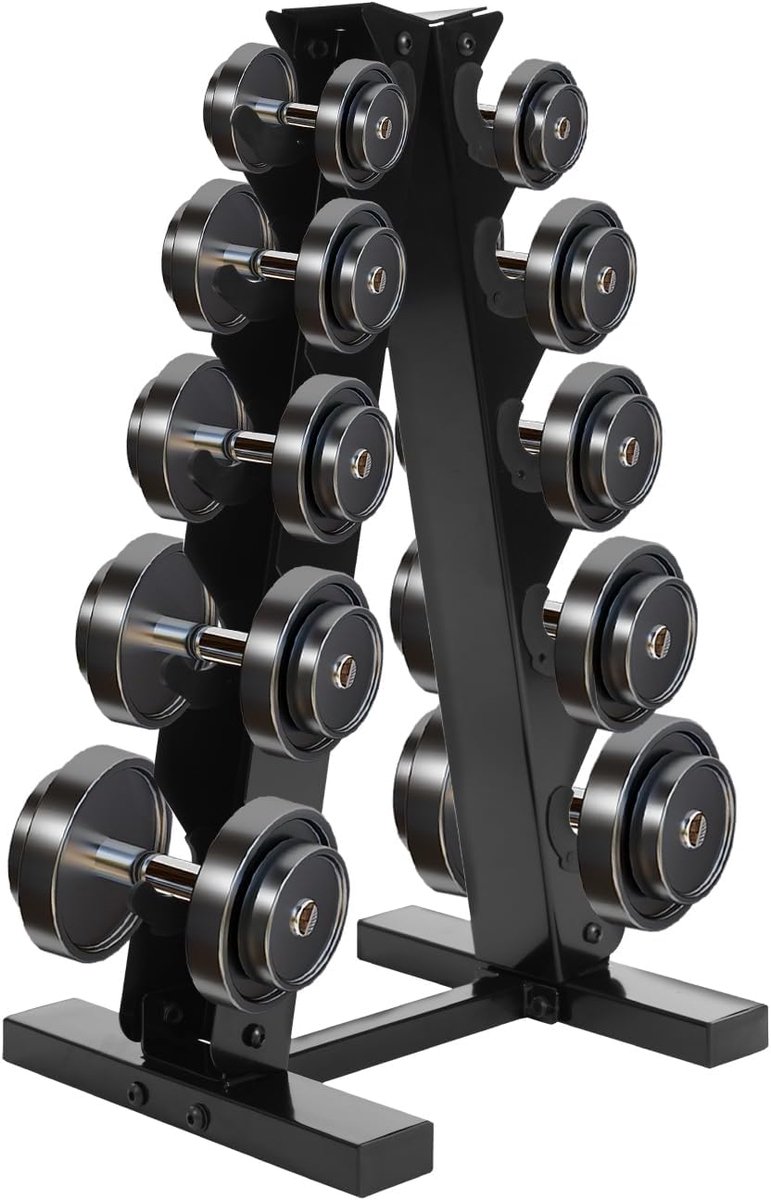 Dumbbell Stand 5 Levels - A-frame - Compact en ruimtebesparend - Veilig dumbbells opbergen - SnelShoppen
