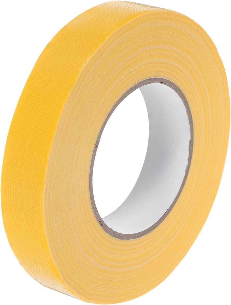 1 stuk Gaffer-plakband, 1 stuk x 2,5 cm, zonder resten achter te laten, niet-reflecterend, gemakkelijk te scheuren, matte stoffen tape voor boekenreparatie en fotografie, 1 stuk